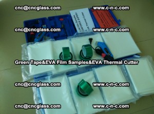 PET GREEN TAPE, EVAFORCE FILM SAMPLES, EVA THERMAL CUTTER (40)