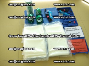 PET GREEN TAPE, EVAFORCE FILM SAMPLES, EVA THERMAL CUTTER (98)